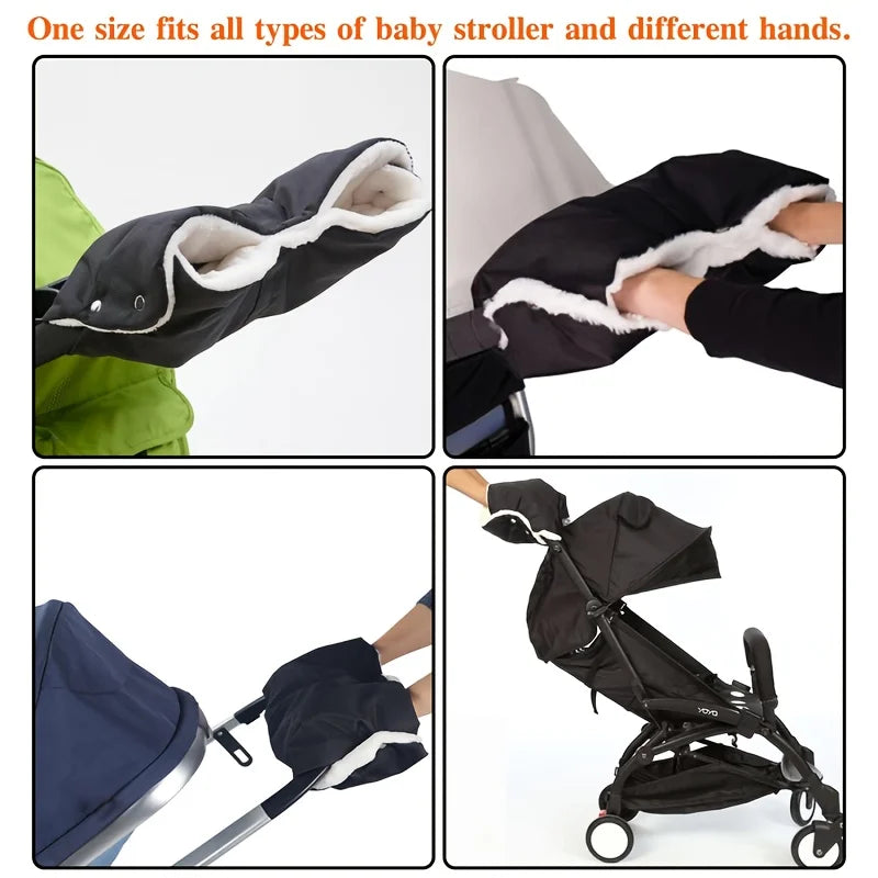 Windproof Stroller Handle Gloves – Warm Winter Oxford Muff Stroller Handle Gloves Richie's
