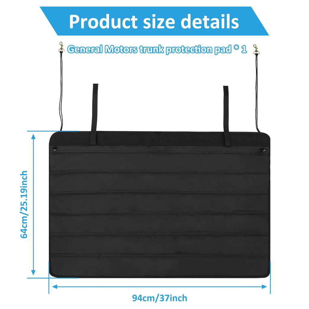 ODOMY Nonslip Trunk Mat & Rear Bumper Protector 94×64cm Rear Bumper Protector Richie's black