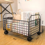 Iron Mobile Storage Box with Wheels – Rolling Desk Organizer Rolling Storage Organizer Richie's Black 1