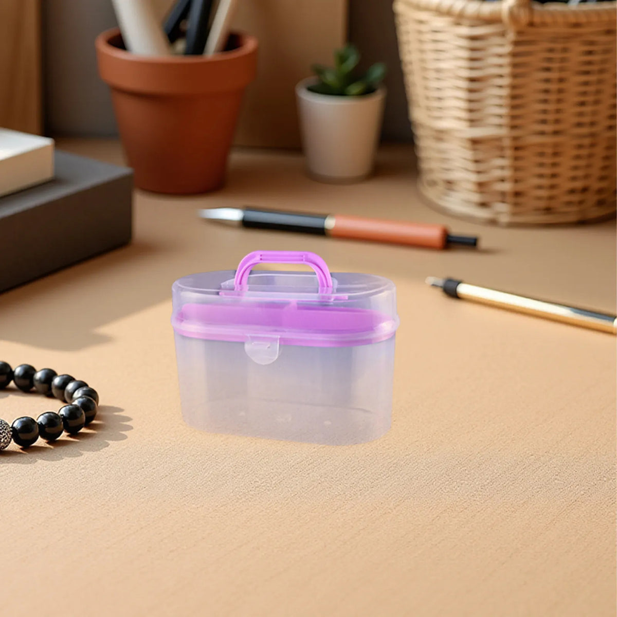 Portable Plastic Sewing Organizer Case – Snap Buckle & Handle Sewing Organizer Case Richie's