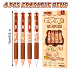 4 Erasable Gel Pens 0.5mm Cartoon Design | School Supplies Erasable Gel Pens Richie's