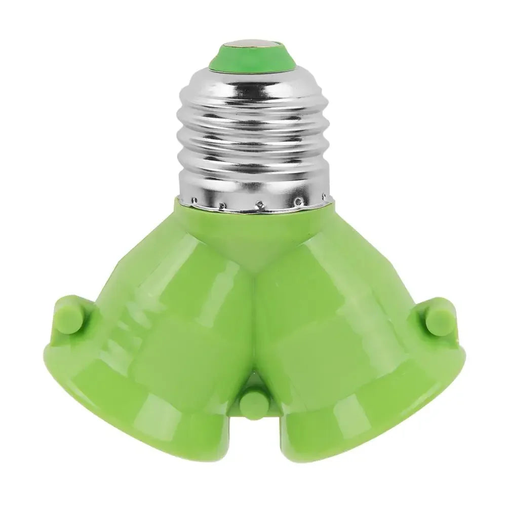 E27 to 2×E27 Bulb Socket Splitter Adapter | Dual Lamp Holder Lamp Socket Adapter Richie's Green