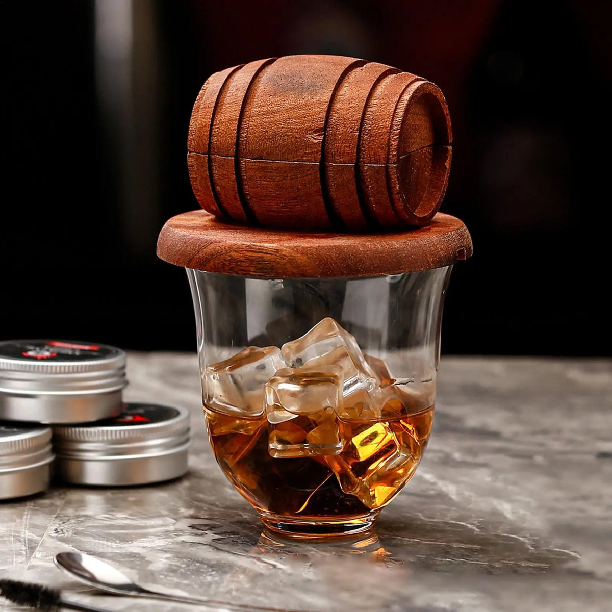 Wooden Whiskey Smoker Infuser – Cocktail Bar Tool Gift Cocktail Smoker Kit Richie's Default Title