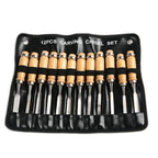 12-Piece Wood Carving Chisel Set – Professional Woodworking Gouges Wood Carving Chisel Set Richie's Flat Chisel