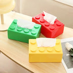 Building Block Tissue Box Plastic Organizer – Bright Colors Tissue Box Holder Richie's