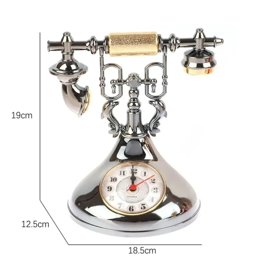 Retro Telephone Alarm Clock – European Style Desk Ornament Decorative Alarm Clock Richie's