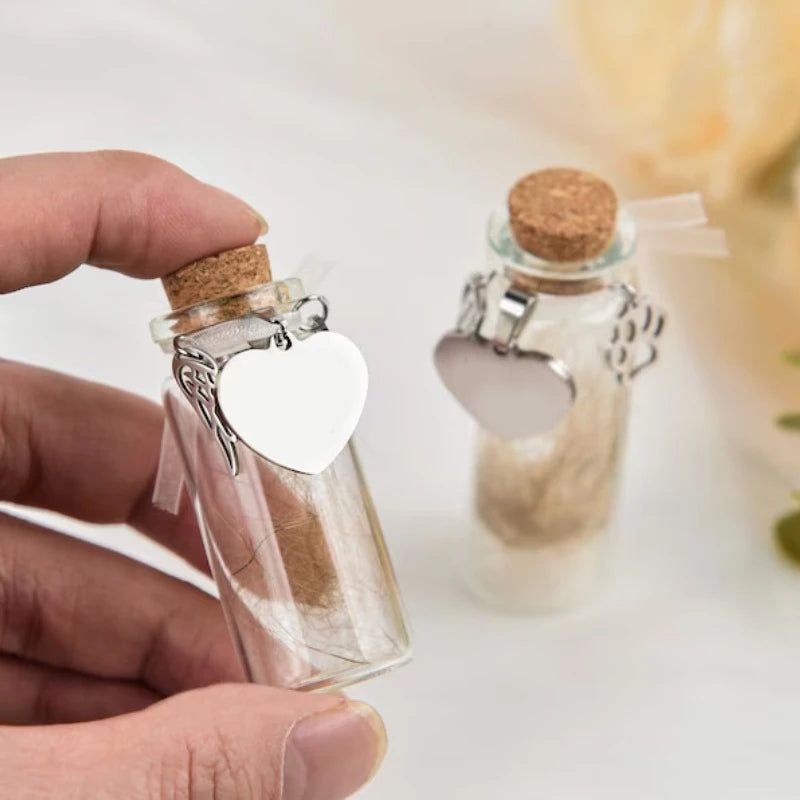 Pet Memorial Bottle – Fur Keepsake Jar with Silver Charms Pet Memorial Keepsake Richie's