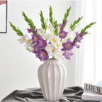 Purple White Artificial Gladiolus Branch – PU Fake Flower Stem Artificial Flower Stem Richie's
