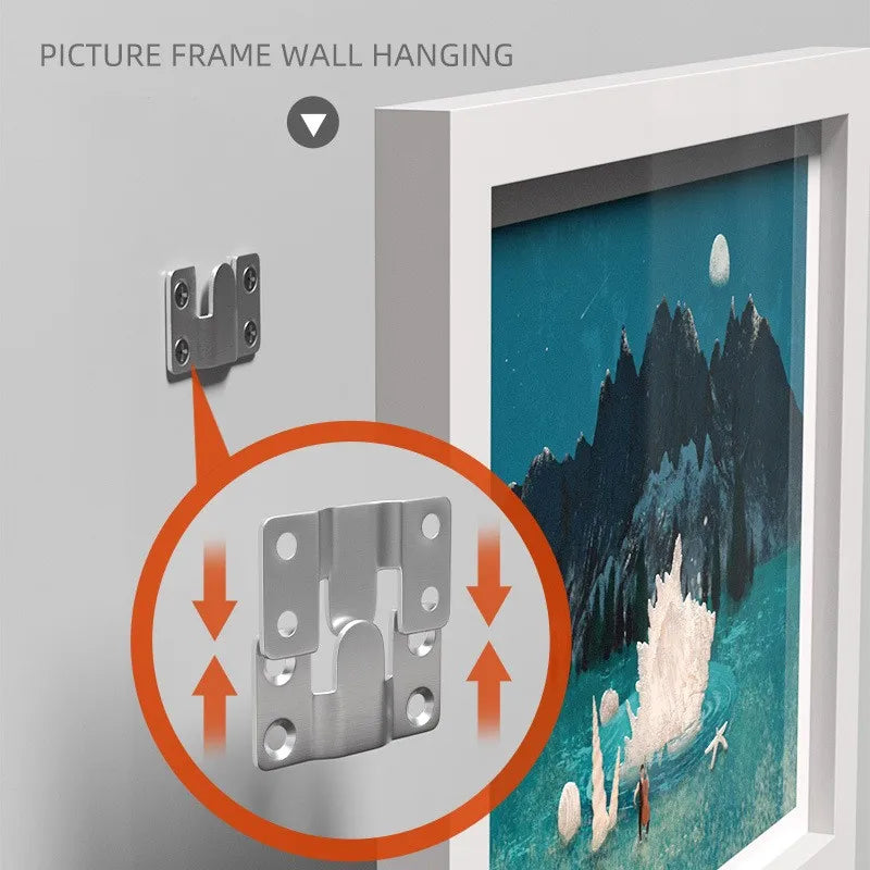 10pcs Flush Mount Brackets Interlock Hanging Buckle Frame Hooks Picture Frame Hooks Richie's