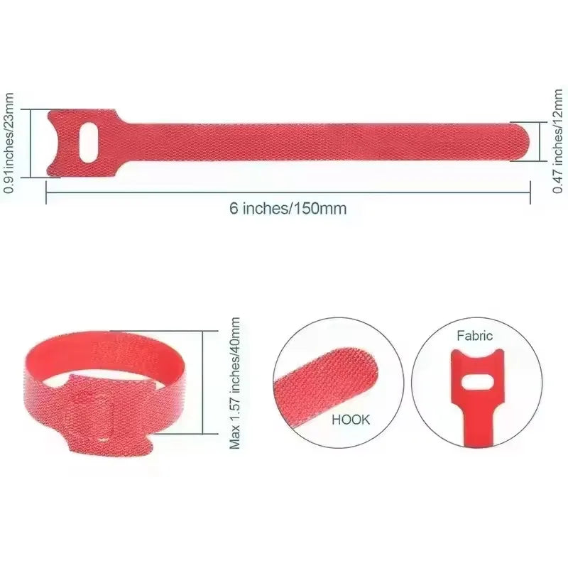 Reusable Hook & Loop Cable Ties – Cord & Wire Organizer Straps Cable Ties & Straps Richie's