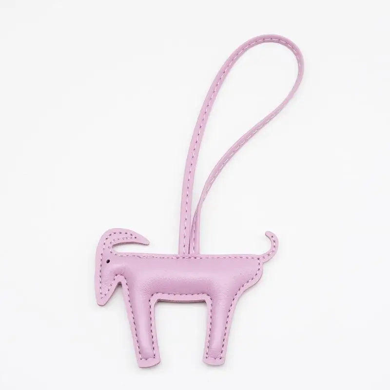 2027 Year of the Sheep Goat Keychain PU Leather Bag Charm Pendant Keychain Pendant Richie's A11