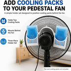 Fan Ice Pack Holder – Cold Air Ice Bottle Bracket for Floor Fans Fan Cooling Accessory Richie's