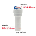 5pcs RO Water Quick Coupling 3/8" OD to 1/4" Stem Pipe Fittings Pipe Fittings Richie's PU 3I8-3I8 Plug Pipe Connector
