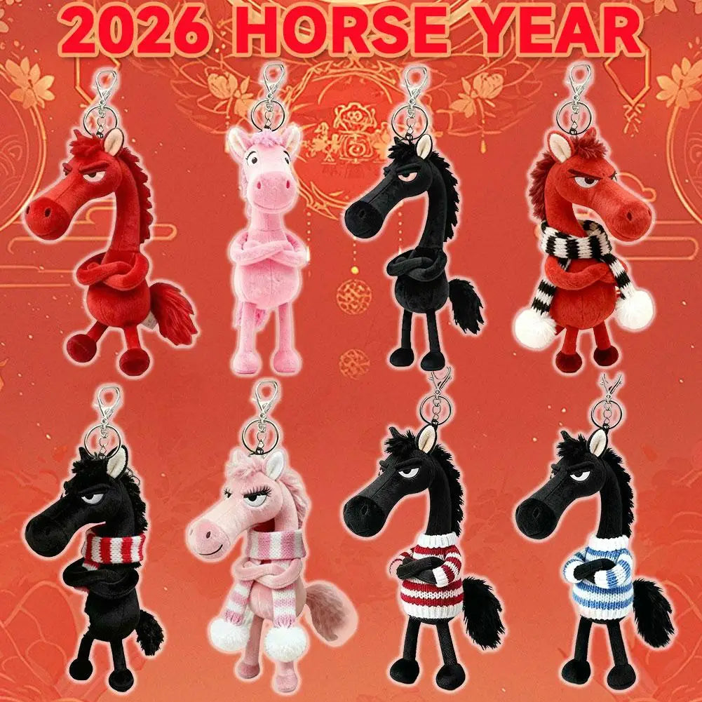 2026 Year of the Horse Plush Keychain – Bag Charm Gift Plush Keychain Richie's