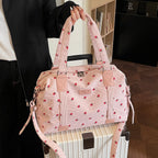 Strawberry Corduroy Travel Bag – Large Crossbody Duffel Travel Duffel Bag Richie's