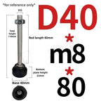 4pcs Adjustable Leveling Feet M5-M12 Nickel Plated Nylon Base Adjustable Leveling Feet Richie's D40xM8x80 4pcs
