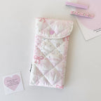 Floral Glasses Case Dustproof Button Sunglasses Storage Bag Eyewear Storage Case Richie's