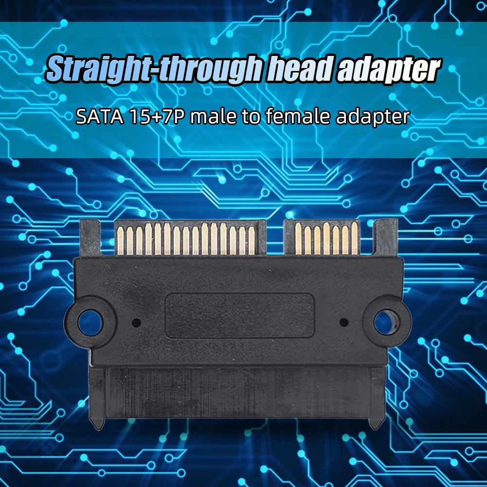 SATA 22-Pin Male to Female Power Data Adapter Converter SATA Cable Adapter Richie's