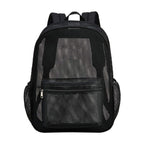 Women's Transparent Mesh Backpack – Lightweight Travel Student Bag Mesh Backpack Richie's black