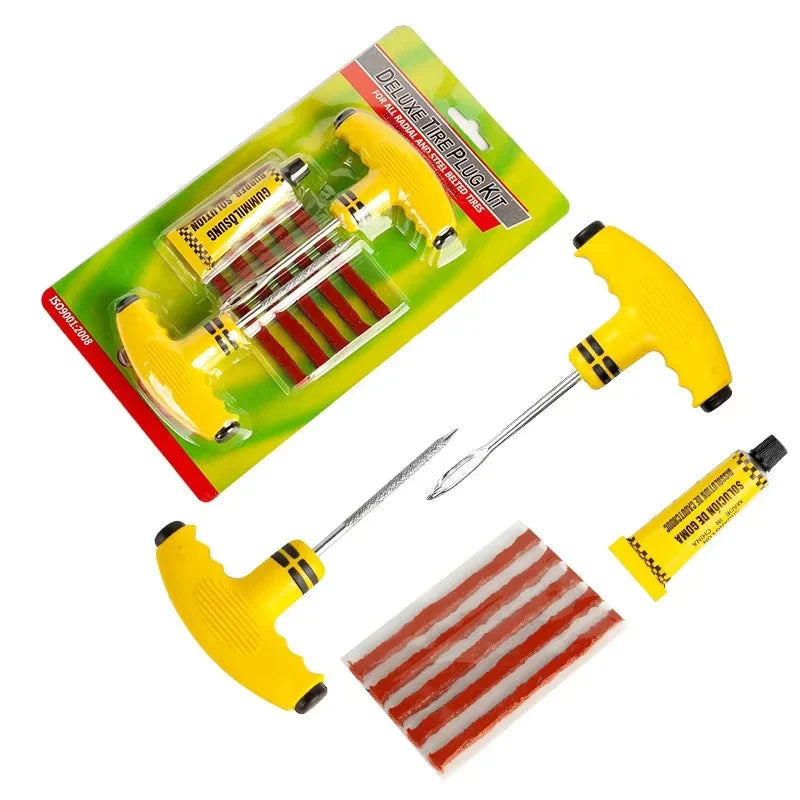 Tire Puncture Repair Kit – Plug Patch Tool Set with Glue Tire Repair Kit Richie's