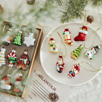 Hand-Painted Glass Christmas Ornaments Set 6/9 Pcs – Snowman Christmas Ornament Set Richie's