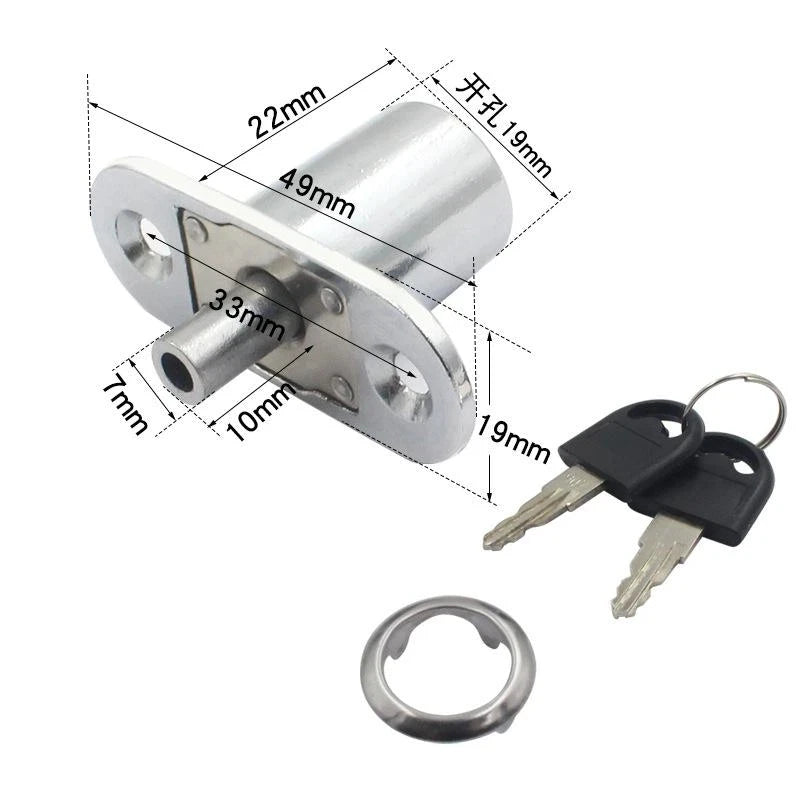 Zinc Alloy Press-Type Sliding Door Lock – Cabinet & Wardrobe Sliding Door Lock Richie's Single A