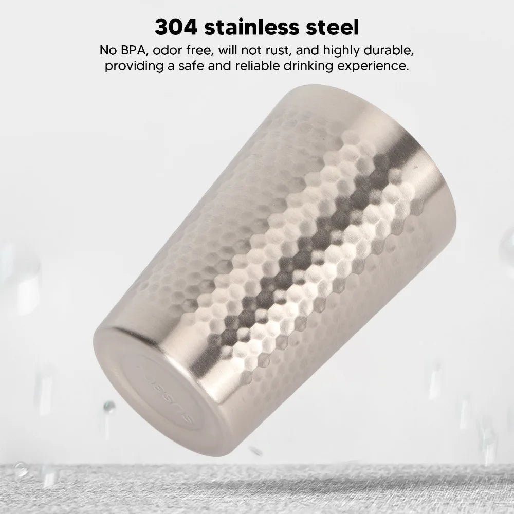 2-Pack 304 Stainless Steel Stackable Camping Cups 350ml Stainless Steel Tumbler Richie's