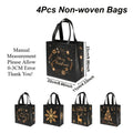 Black Gold Christmas Tote Bags Set of 4 | Xmas Gift Bags Christmas Gift Bags Richie's Mixed 4 Pcs