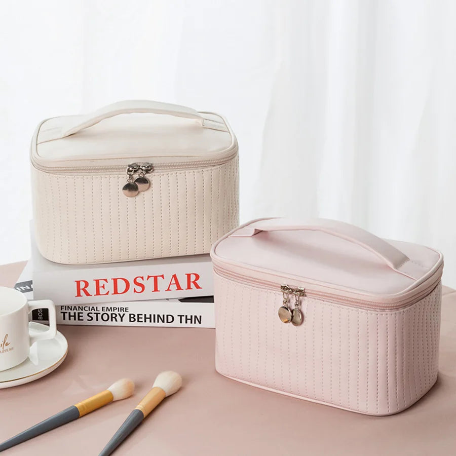 Large PU Travel Cosmetic Bag – Luxury Makeup & Toiletry Organizer Cosmetic Travel Bag Richie's