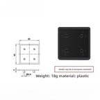 Aluminum Profile End Cap Plastic Plug EU 30x30 60x60 80x80 – 10pcs Profile End Cap Richie's 80x80 M6.8 EU