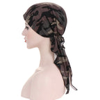 Women's Printed Pre-Tied Turban Cap Hijab Headscarf Bandana Turban Headscarf Cap Richie's