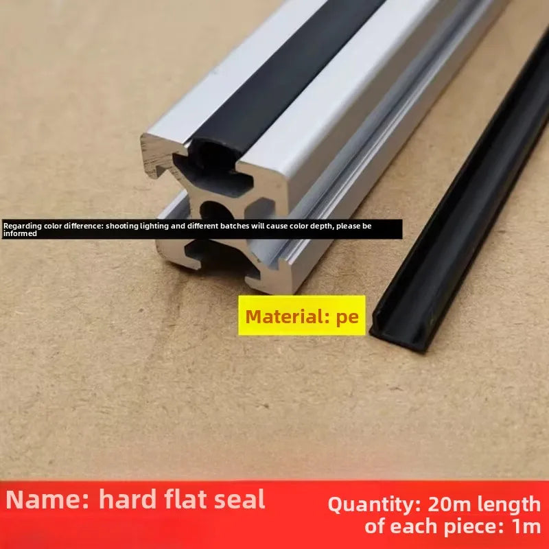20M Aluminum Profile Groove Seal Strip – 2020/3030/4040/4545 Groove Seal Strip Richie's black-1mx20pcs-20m EU45 Slot10