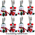Christmas Cutlery Bags – Festive Silverware Holders & Table Decor Christmas Table Decor Richie's 8pcs-4Love 4Snowman 14x10cm