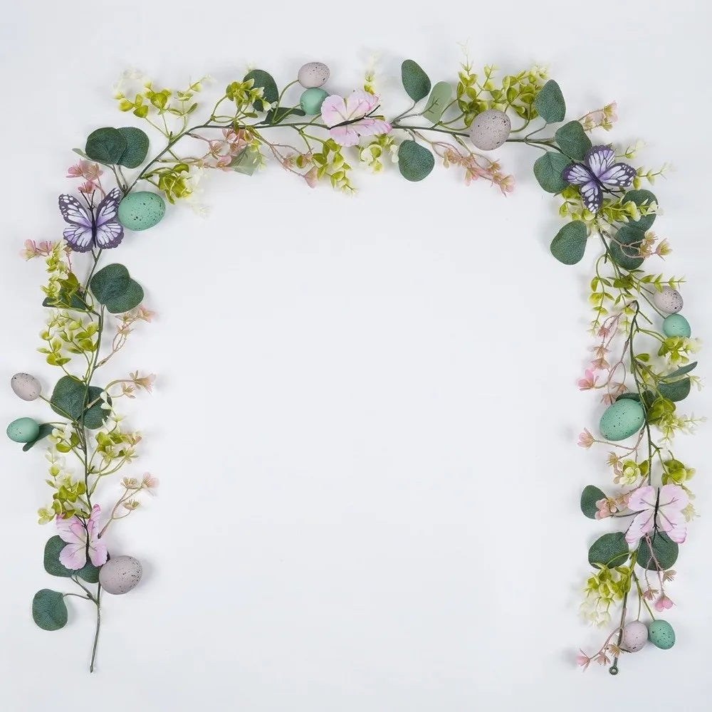 Easter Artificial Vine Wreath – Colorful Eggs & Butterfly Décor Easter Vine Wreath Richie's
