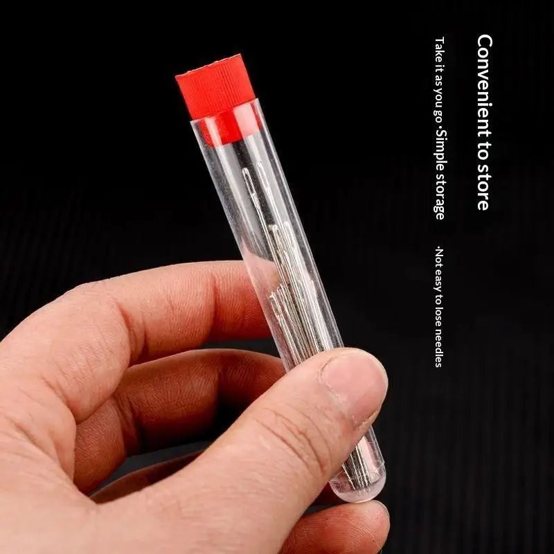 Stainless Steel Sewing Needle Set with Threader & Storage Tube Sewing Needle Kit Richie's