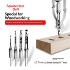 Square Hole Drill Bits Mortising Chisel Adapter 6.4–12.7mm Mortising Drill Bit Set Richie's
