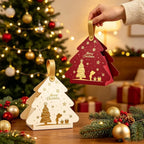 5-Pack Christmas Tree Triangle Gift Boxes with Handle Holiday Gift Box Richie's