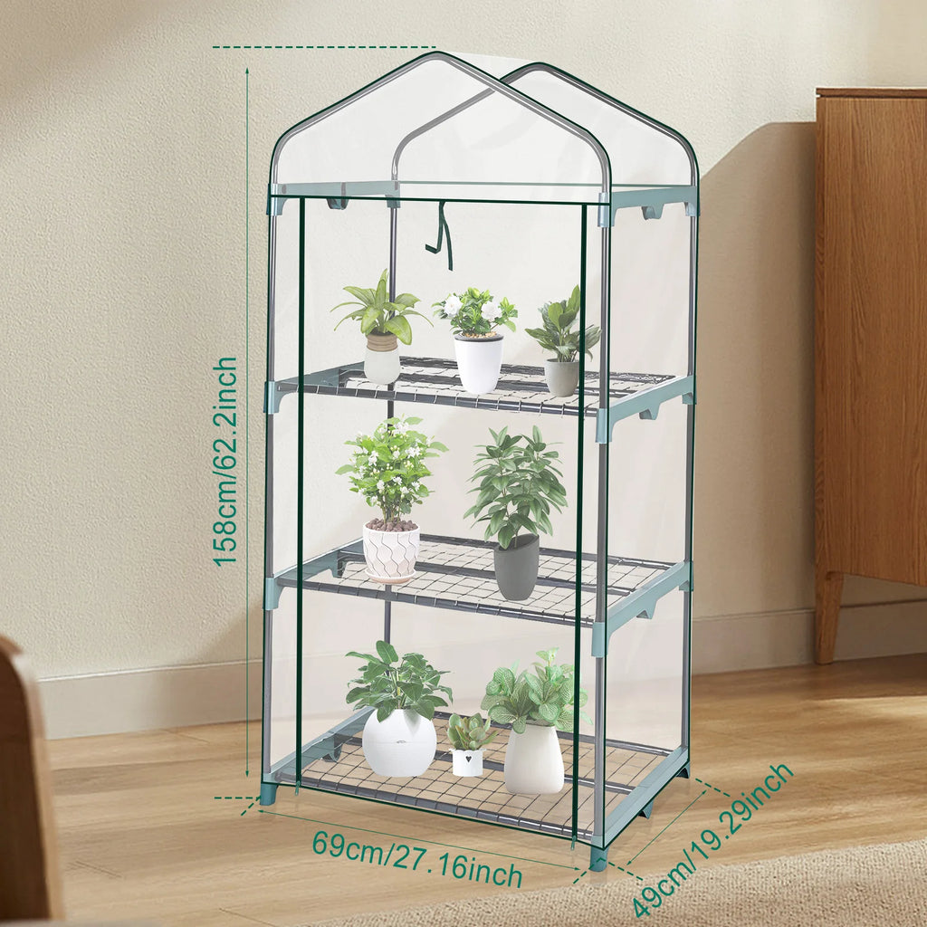 4-Tier Walk-In Greenhouse Cover – Waterproof Transparent PVC Greenhouse Cover Richie's