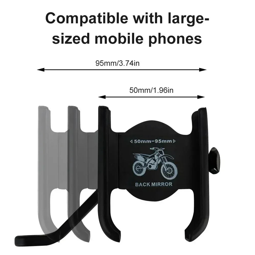 Aluminum Alloy Bike & Moto Phone Holder – GPS Handlebar Mount Bike Phone Mount Richie's