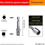 Chrome Vanadium Socket Adapter Set 1/4" 3/8" 1/2" Hex Shank Socket Adapter Set Richie's 50mm B