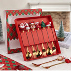 4pcs Christmas Doll Coffee Spoon Set | Stainless Steel Mixing Holiday Spoon Set Richie's