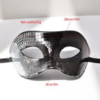 Glitter Mirror Masquerade Eye Mask | Mardi Gras Cosplay Masquerade Eye Mask Richie's