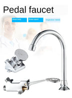Brass Foot-Operated Faucet – Hands-Free Single Cold Basin Tap Foot-Operated Faucet Richie's