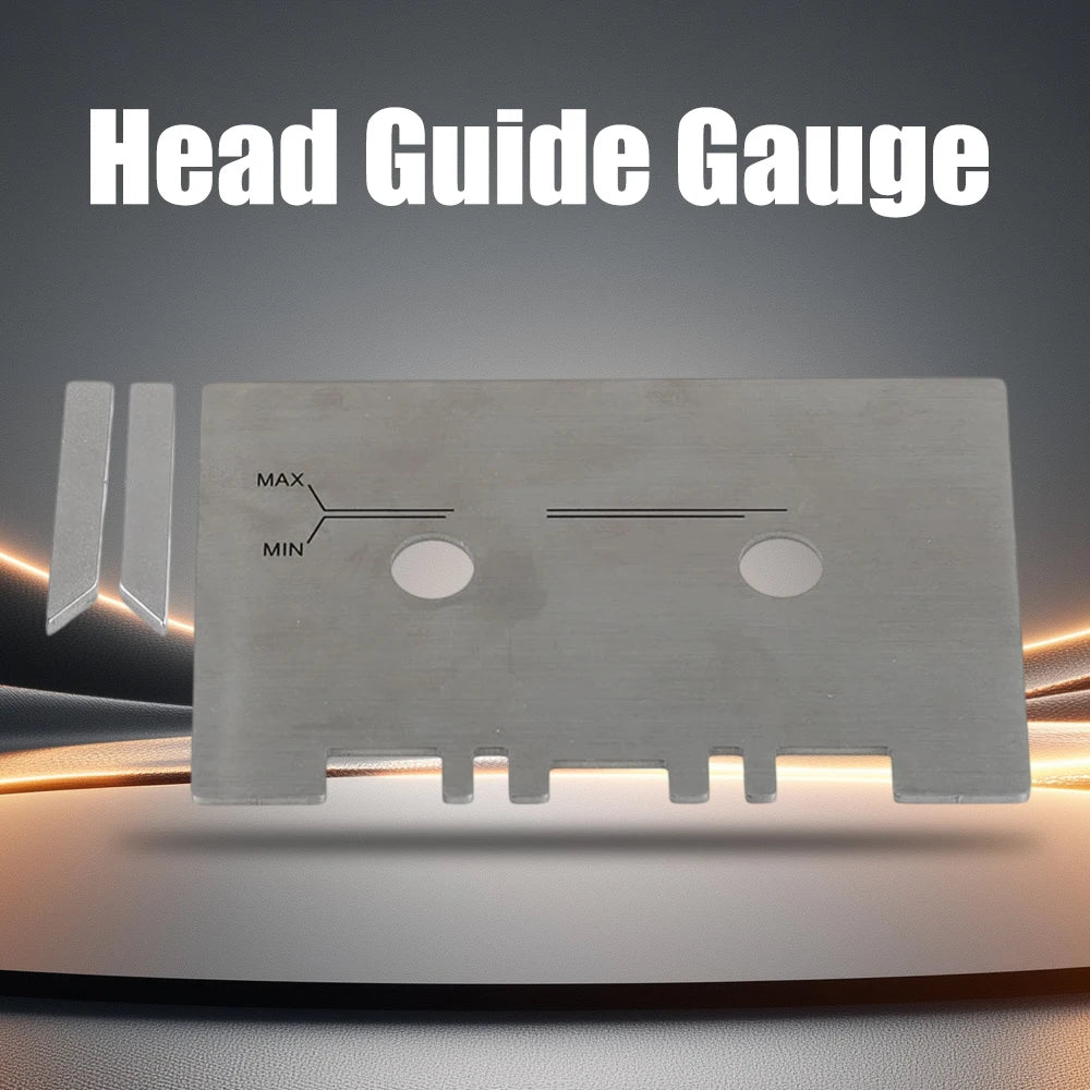 High Accuracy Cassette Head & Guide Gauge Kit + 2 Check Bars Audio Alignment Gauge Richie's