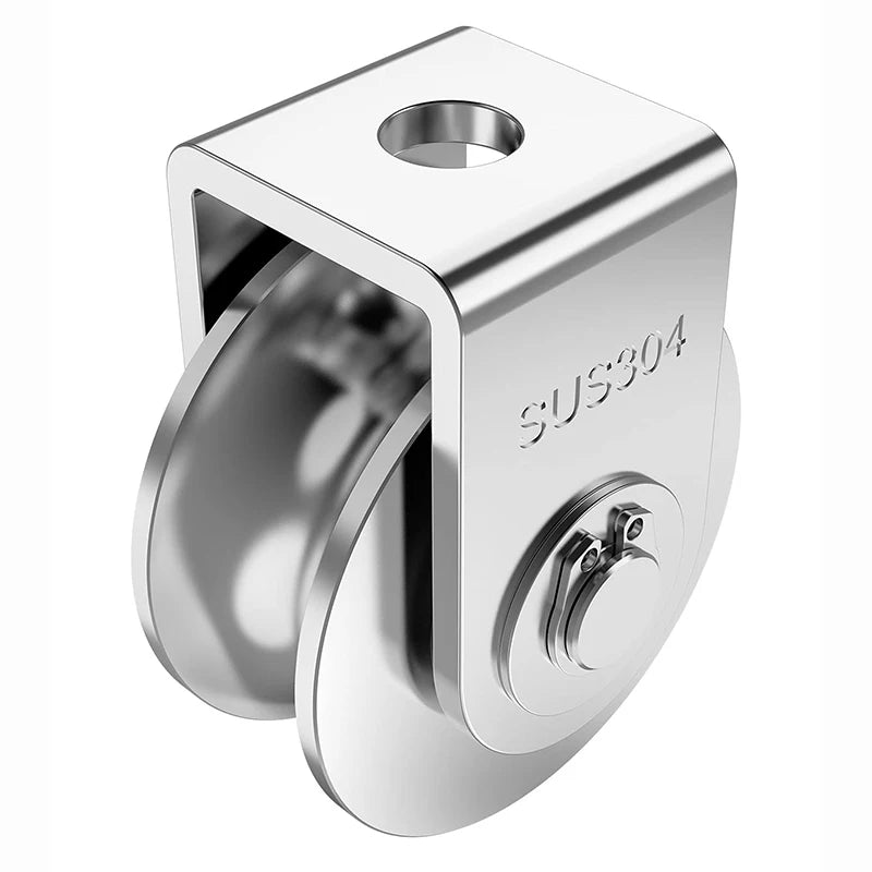 304 Stainless Steel U-Groove Pulley Block 400KG Heavy Duty Pulley Block Richie's China Mainland 54mm V type