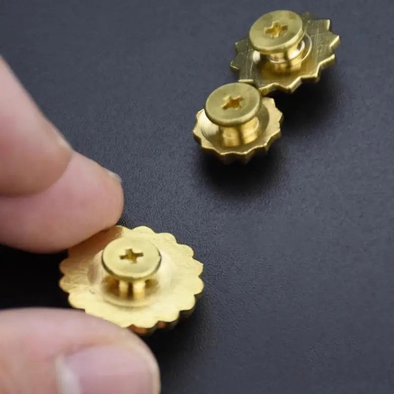 Solid Brass Chrysanthemum Rivets for DIY Leathercraft & Bags Decorative Leather Rivets Richie's