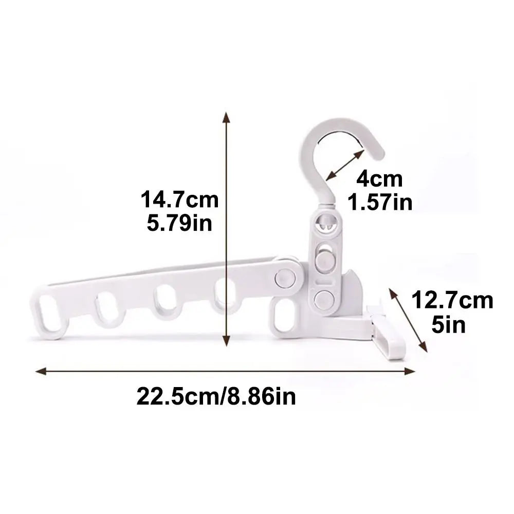 Foldable Travel Clothes Drying Rack – 5-Hook Adjustable Hanger Clothes Drying Rack Richie's