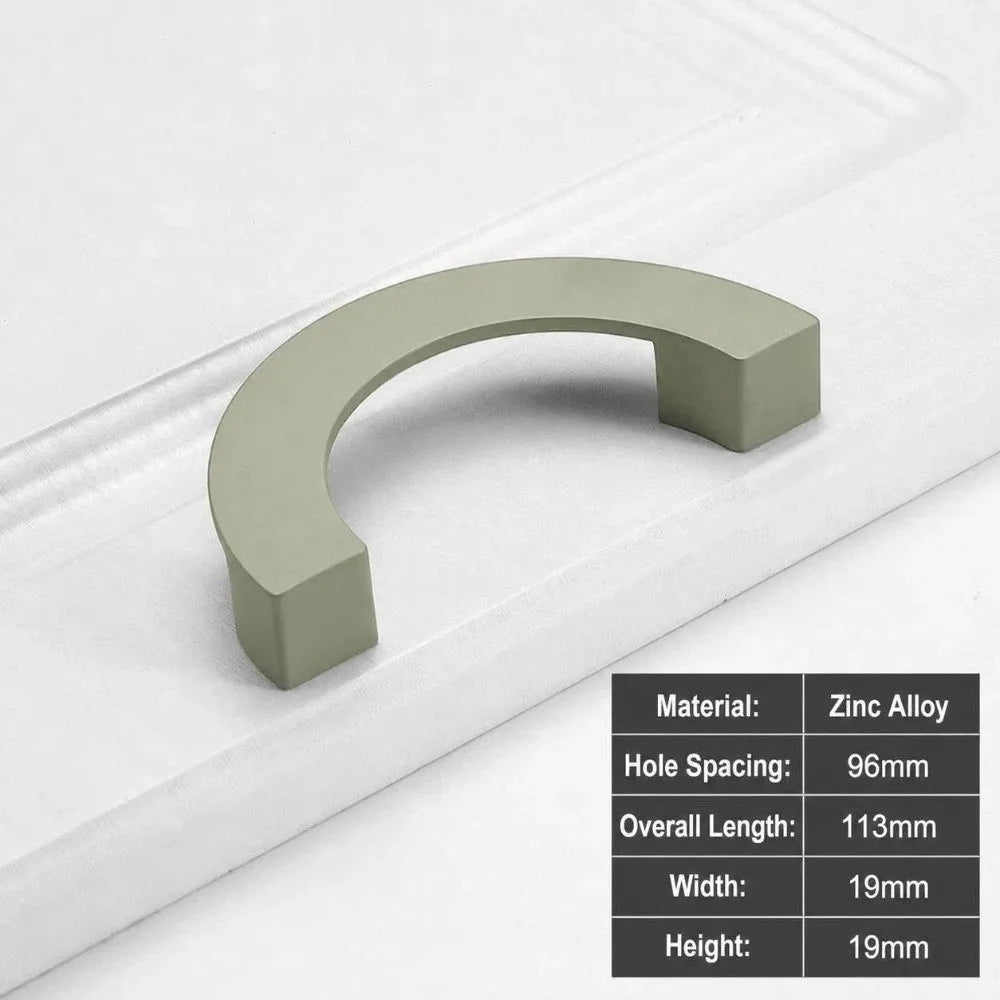 Zinc Alloy Cabinet Door Handle & Drawer Knob | Colorful Cabinet Door Handle Richie's 08-Green