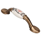 4-Set Ceramic Vintage Cabinet Handles – Flower Pattern 76mm Cabinet Handles Richie's