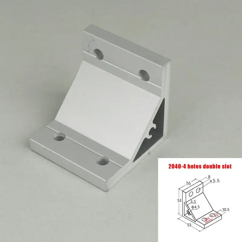 2Pcs 90° Angle Bracket for 2020–6060 Aluminum Profile DIY Frame Aluminum Corner Bracket Richie's 2040 4holes